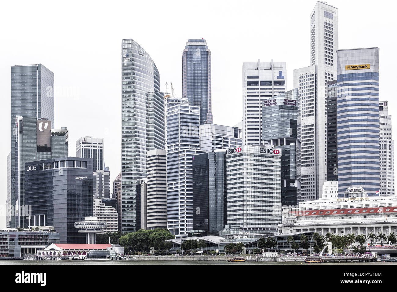 Singapur Skyline Stock Photo Alamy