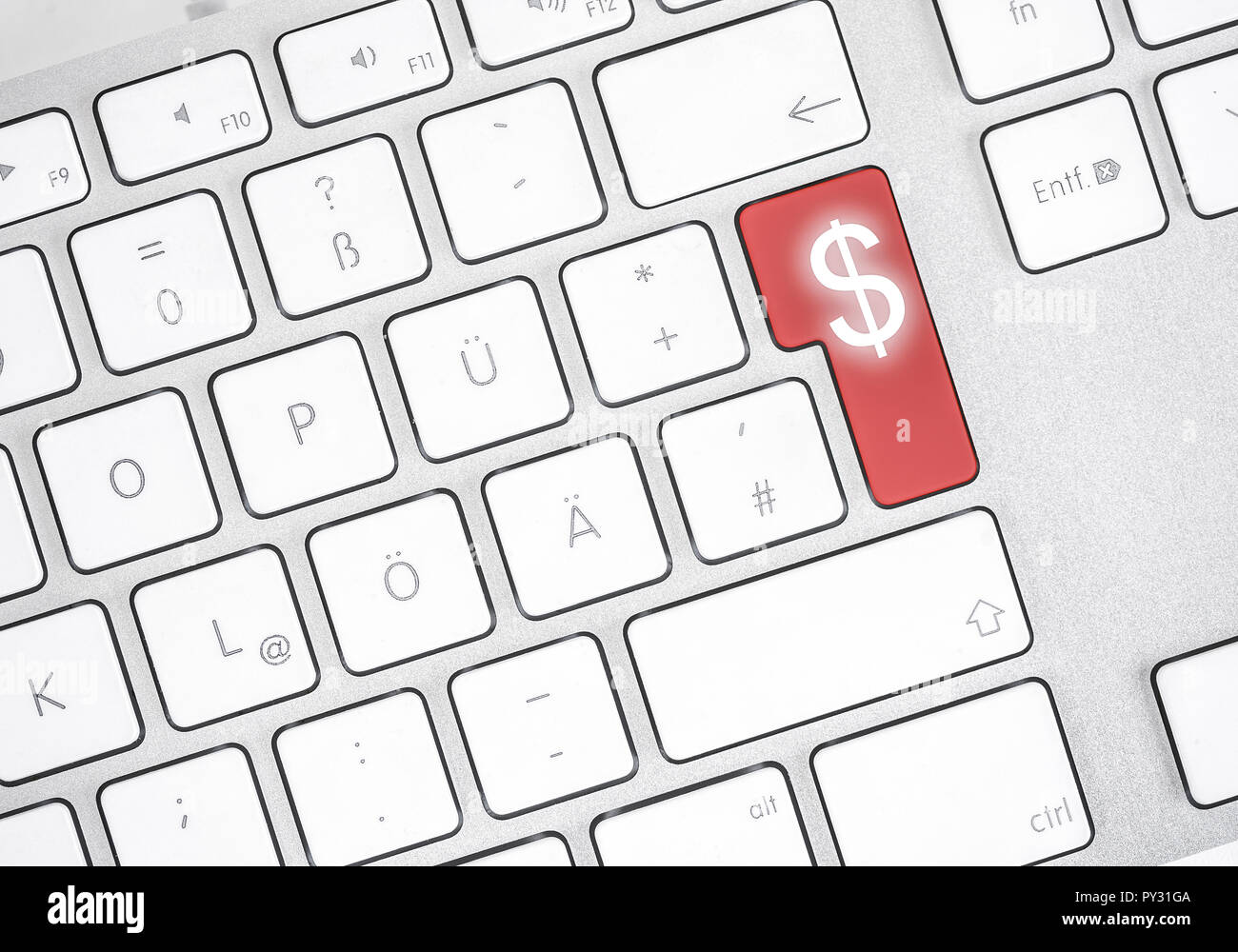 Farbiges Dollar-Symbol auf PC-Tastatur Stock Photo - Alamy