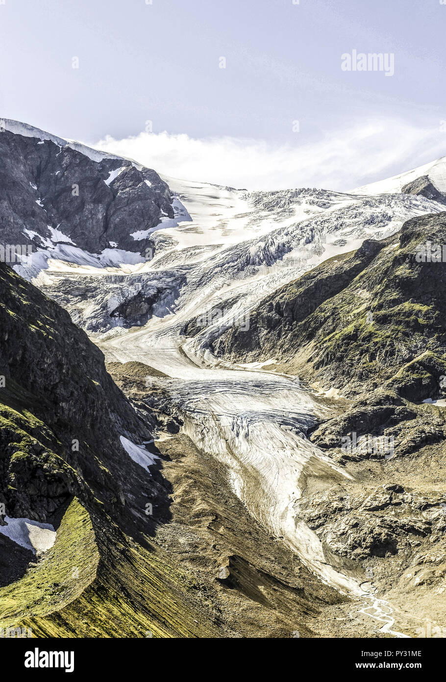 Gletscher im Mont Blanc Massiv, Frankreich Stock Photo