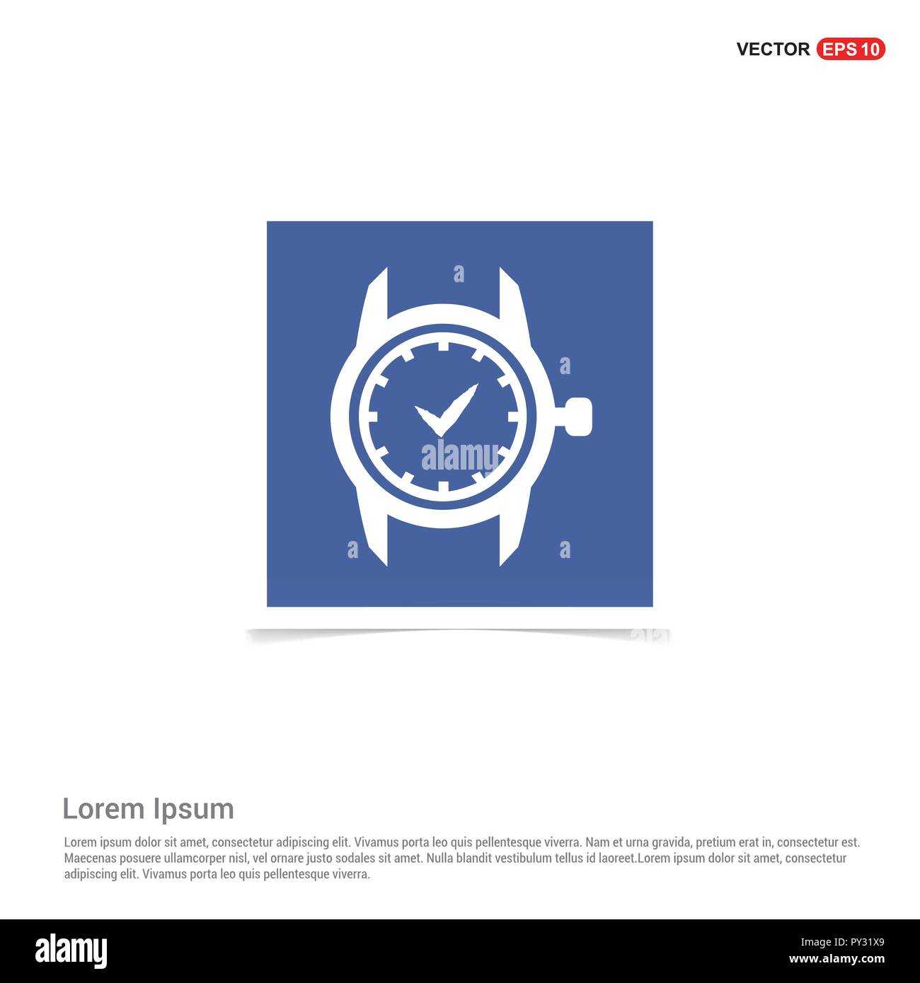 Watch Icon - Blue photo Frame Stock Vector Image & Art - Alamy