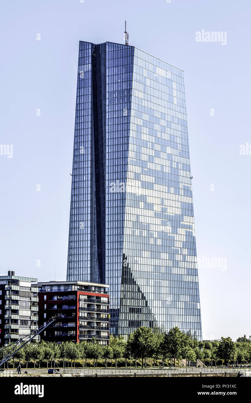 Europaeische Zentralbank in Frankfurt, BRD Stock Photo