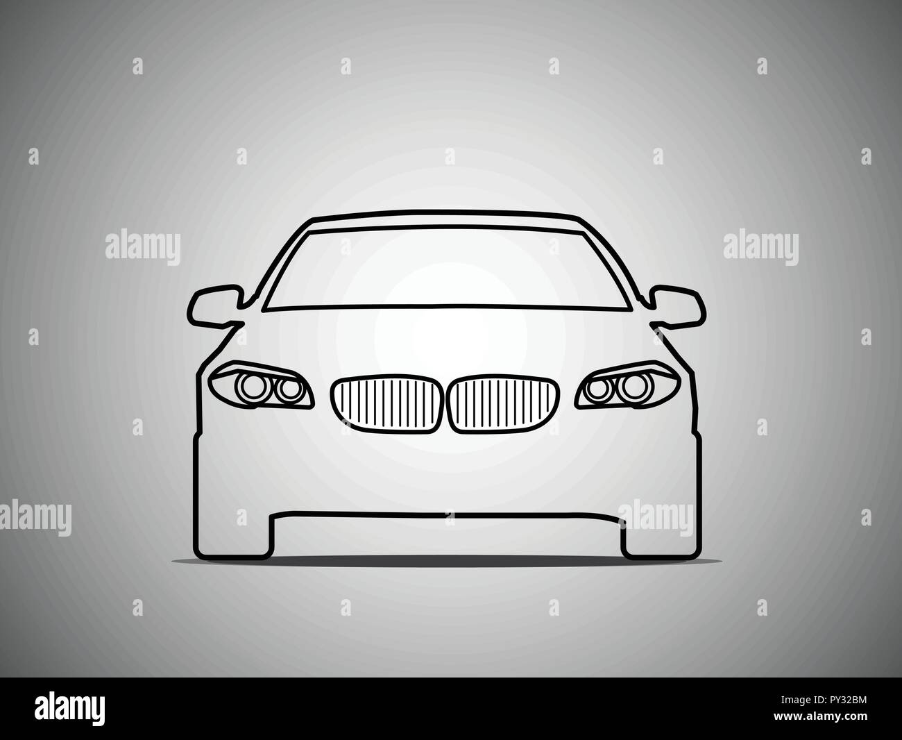 Vector Outlines of front Sports Cars Stock Vector Image & Art Alamy