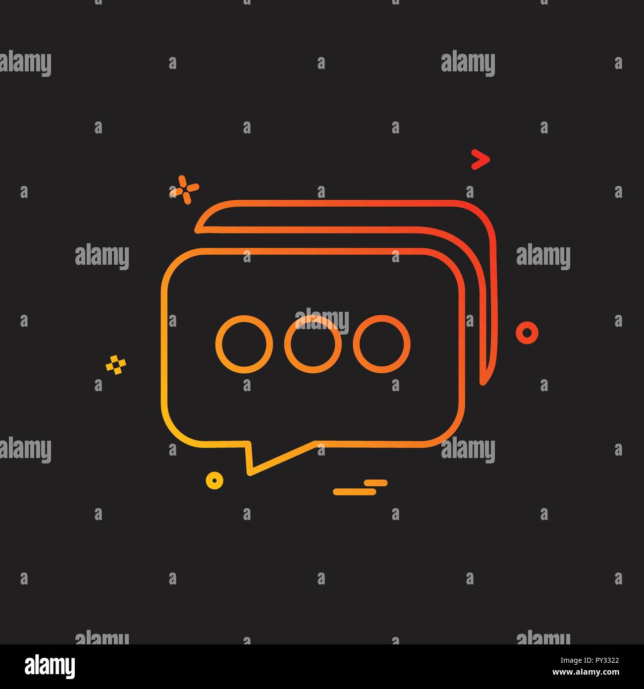 Message icon design vector Stock Vector Image & Art - Alamy