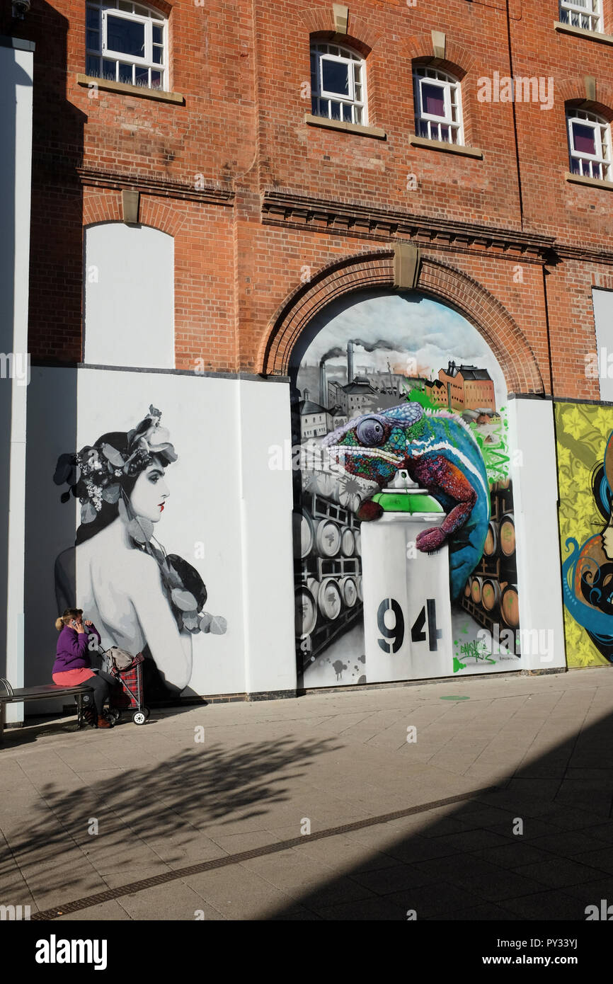 Artwork on the Cupola Tower at the Brewery Quarter in Cheltenham Stock
