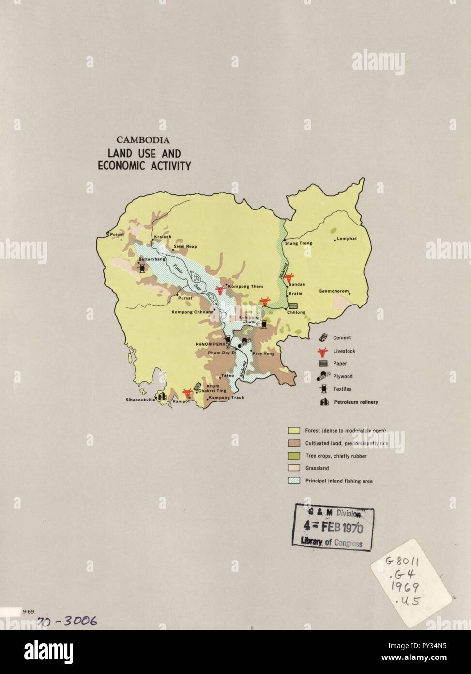 Cambodia, land use and economic activity 969 Stock Photo Alamy