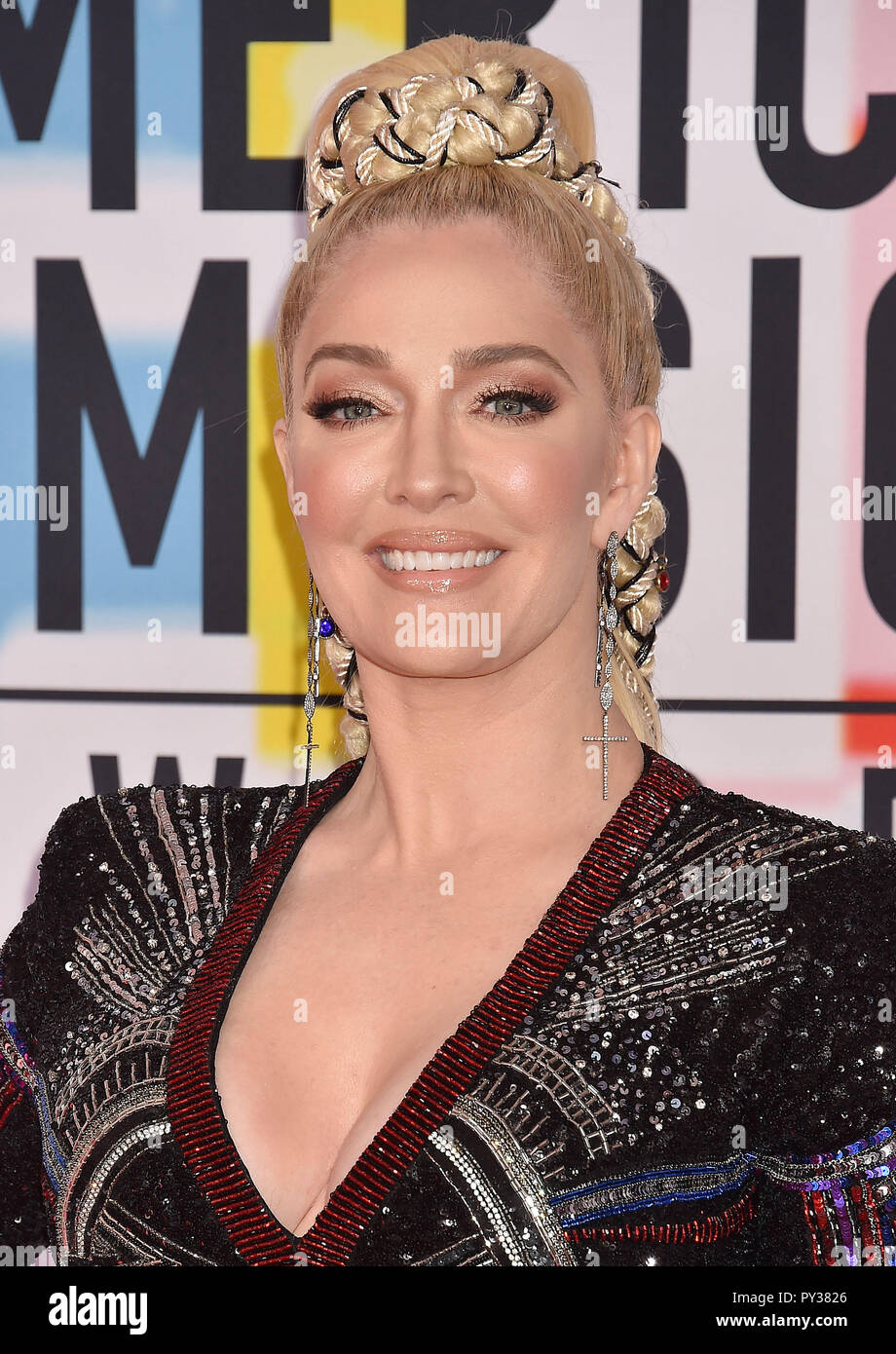 ERIKA JAYBNE US TV persoanlity at the 2018 American Music Awards at Microsoft Theater on October 9, 2018 in Los Angeles, California. Stock Photo