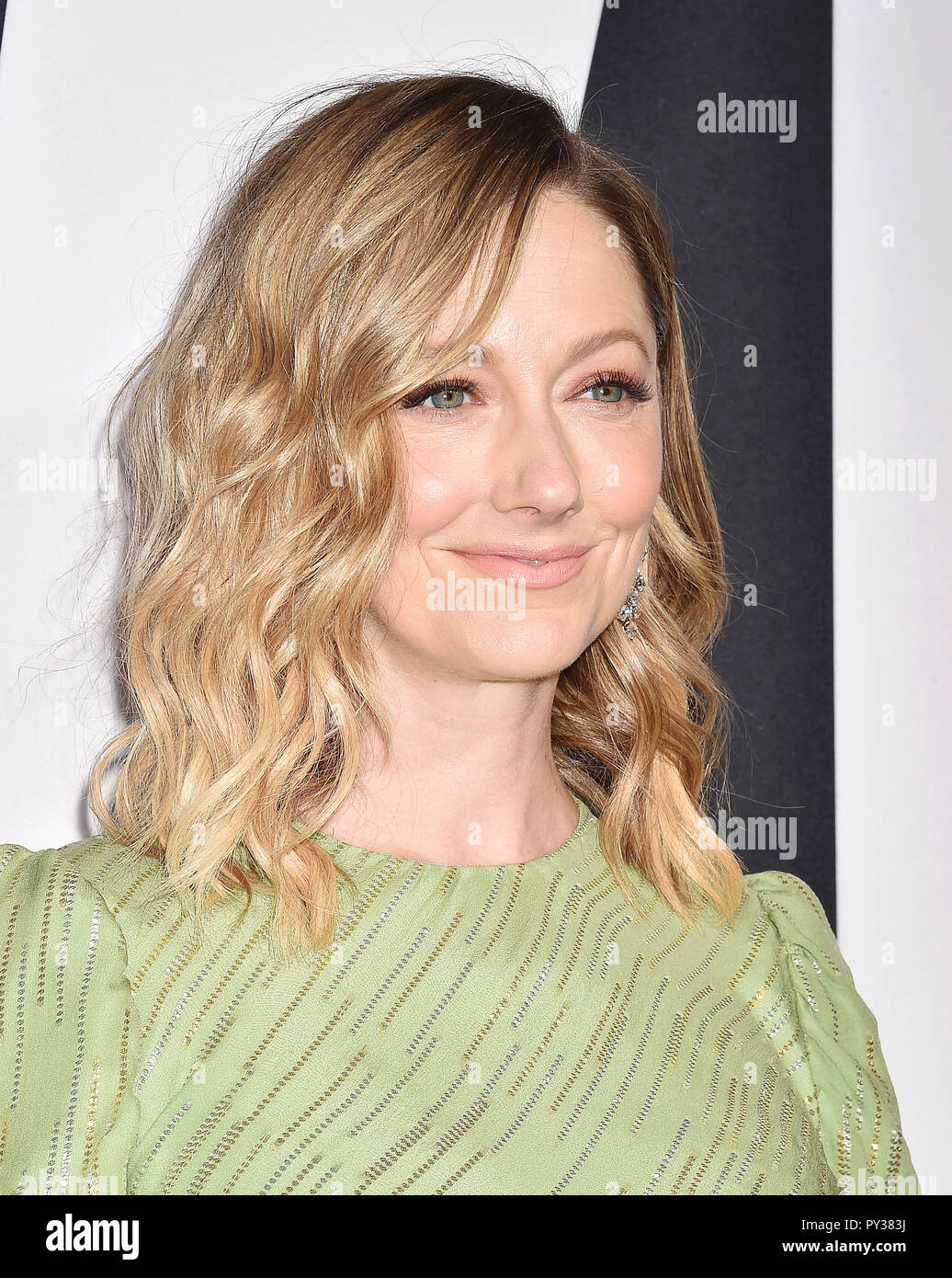 JUDY GREER American film actress  at the Universal Pictures' 'Halloween' Premiere at TCL Chinese Theatre on October 17, 2018 in Hollywood, California. Photo: Jeffrey Mayer Stock Photo