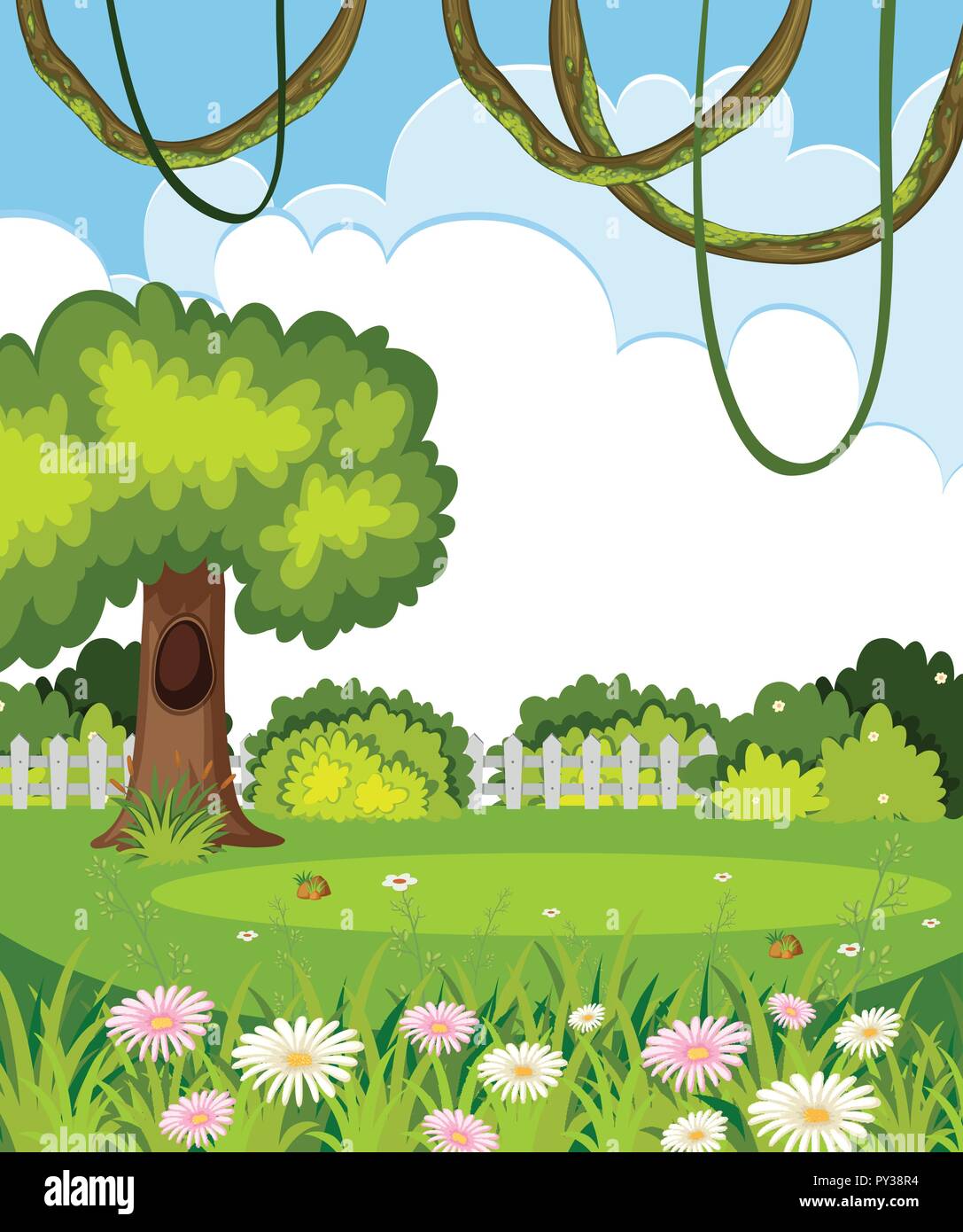 A beautiful nature landscape illustration Stock Vector Image & Art - Alamy