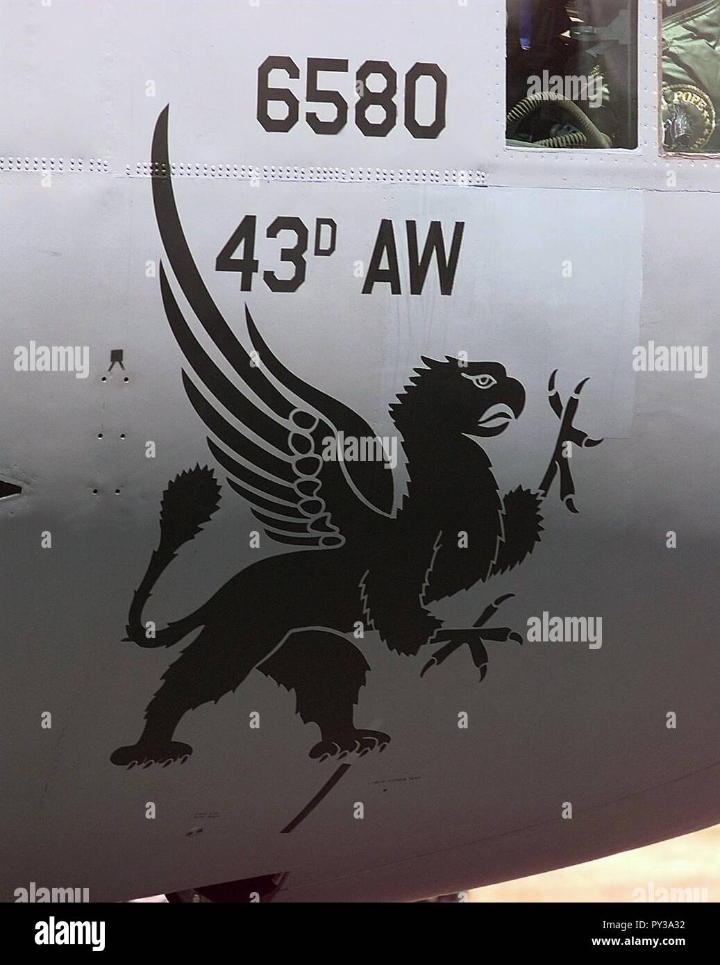 C-130 Griffin Nose Art. Stock Photo