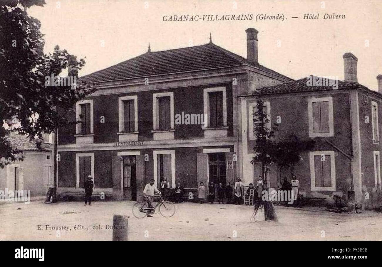 Cabanac-et-Villagrains - Hôtel Dubern. Stock Photo