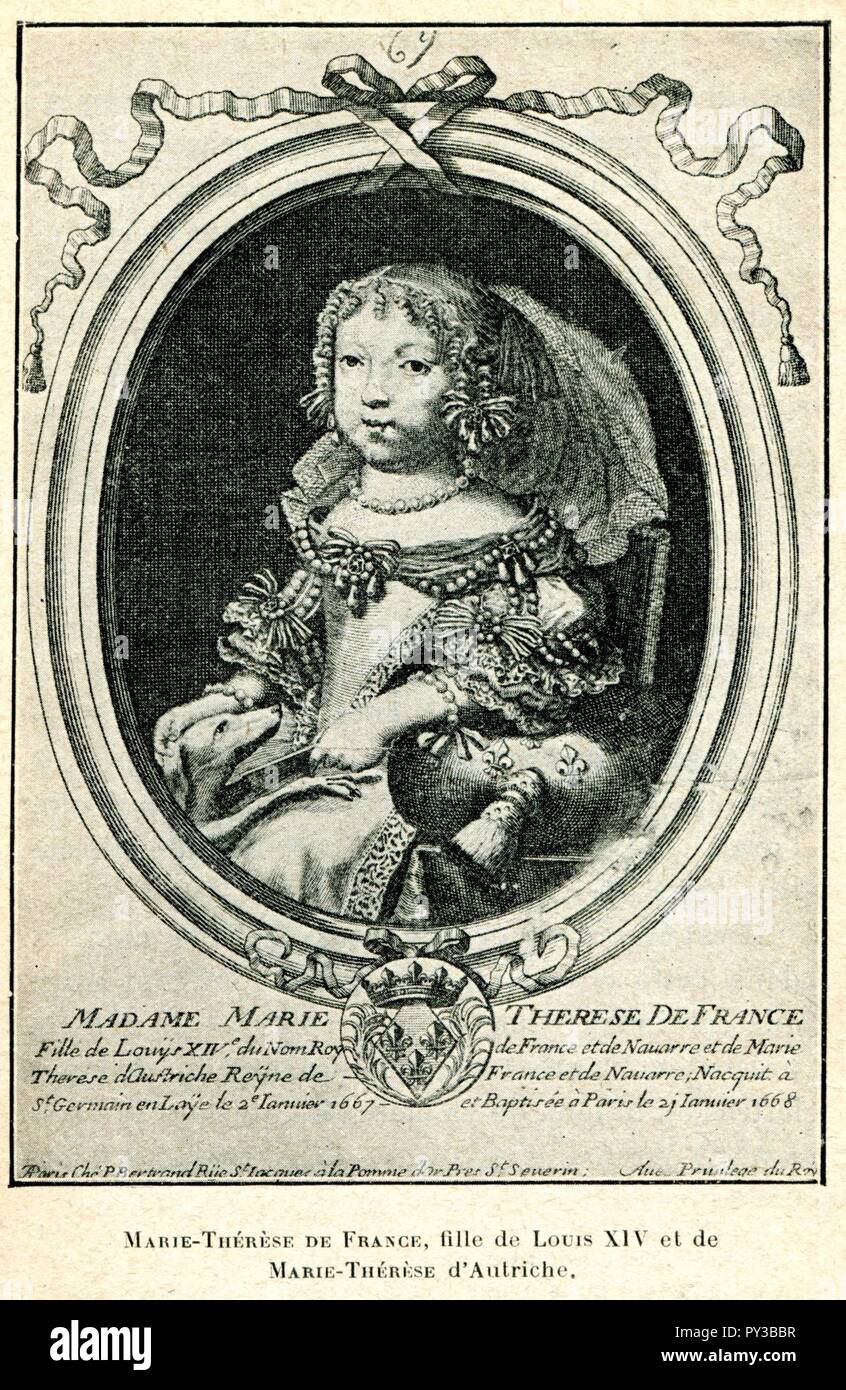 Cabanès, Éducation de Princes007 Marie-Thérèse de France enfant. Stock Photo