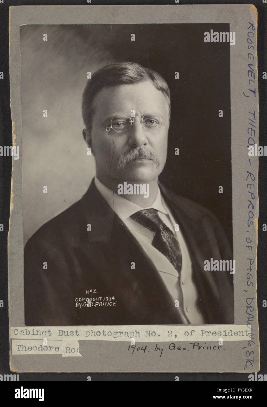 Cabinet Bust Photograph No 2 Of President Theodore Roosevelt