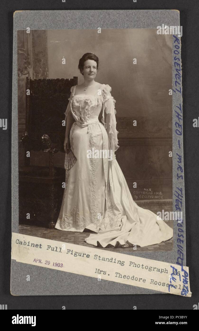Cabinet full figure standing photograph -6, Mrs. Theodore Roosevelt Stock Photo