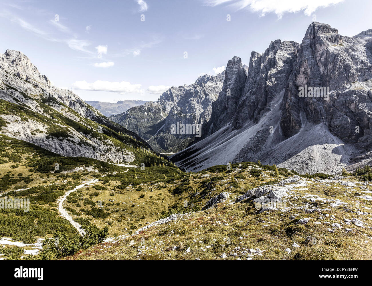 Hochtal in den Sextener Dolomiten, Suedtirol, Italien Stock Photo