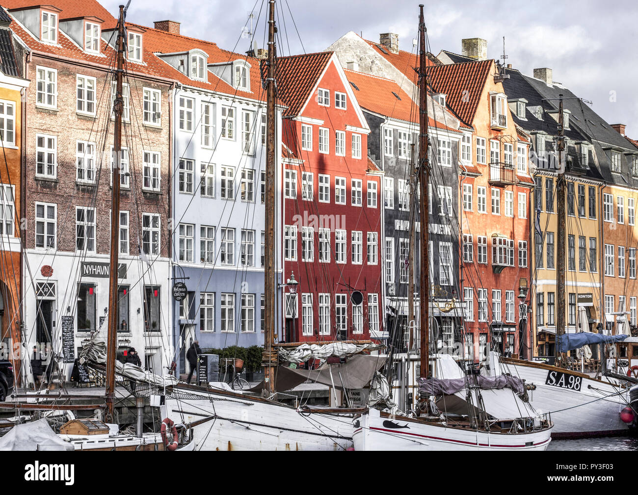 Nyhavn, Kopenhagen, Daenemark Stock Photo