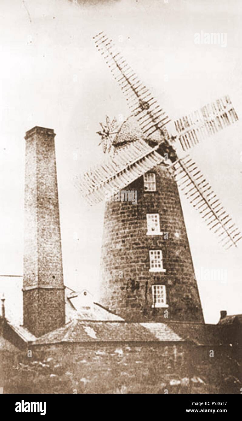 Callington Mill 1880. Stock Photo
