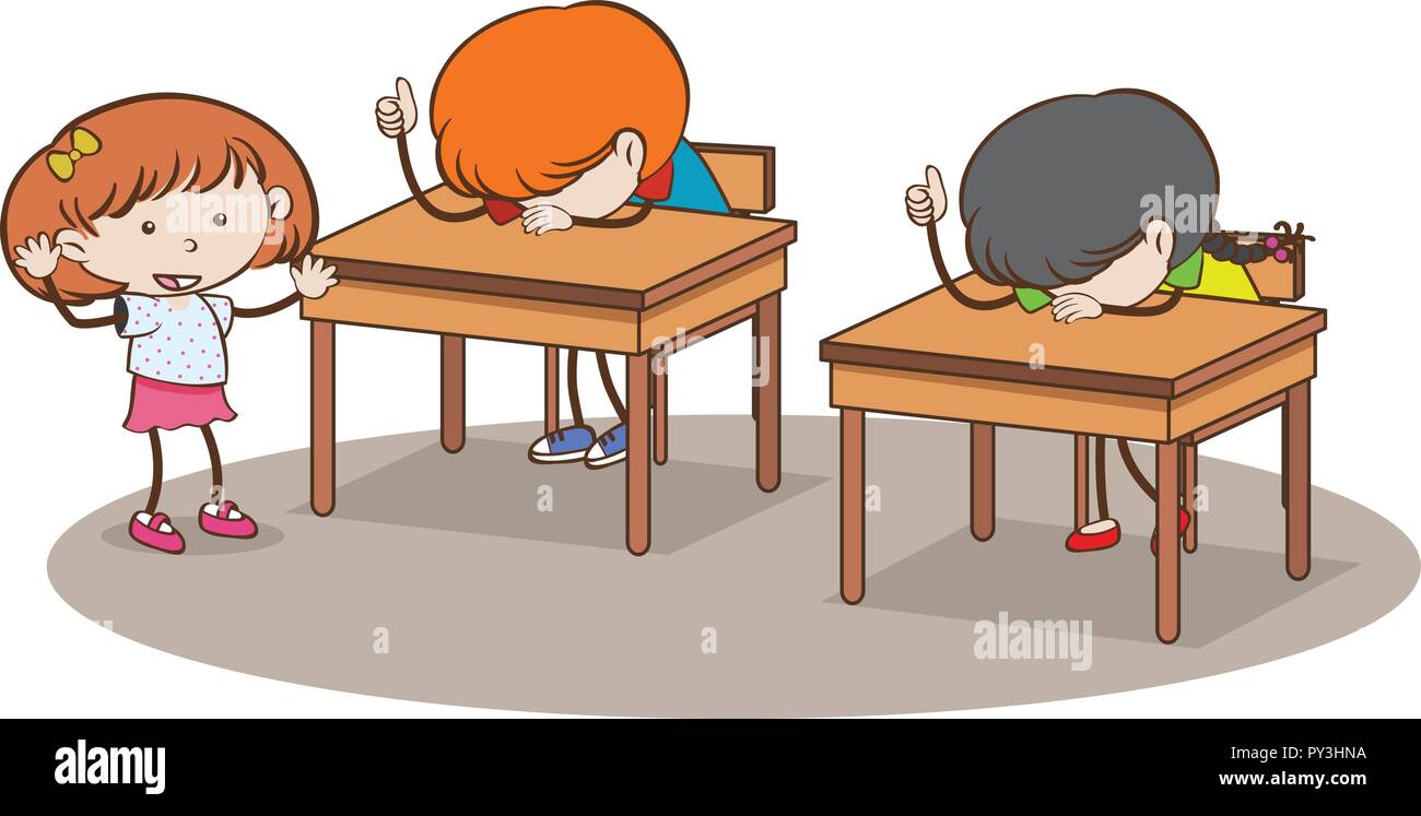 Kids Sleeping In Class Clipart