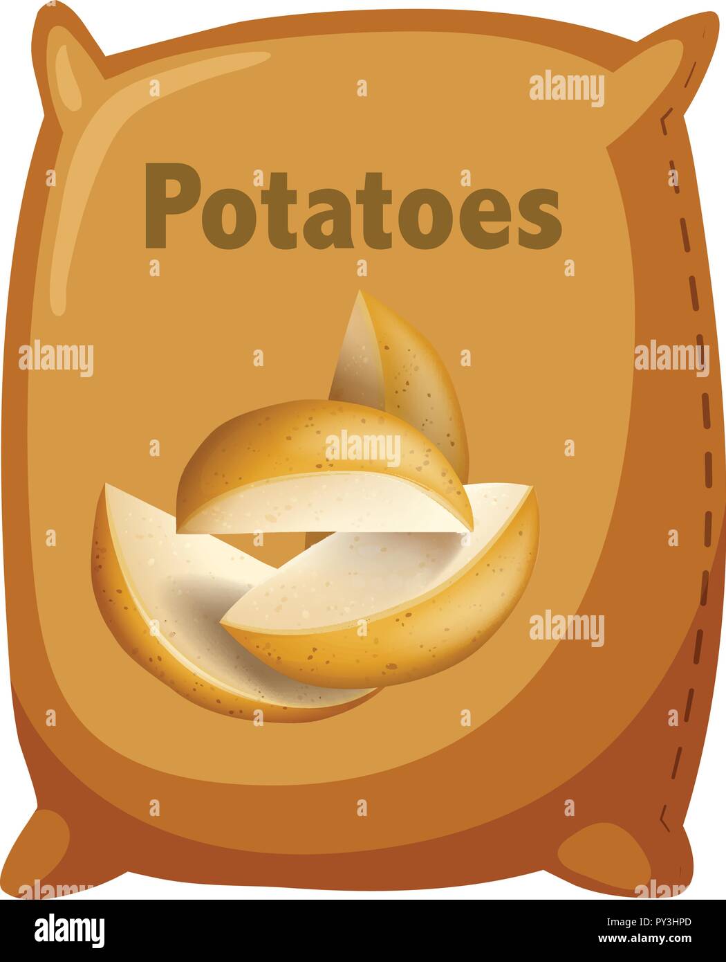 A Bag of Potatoes illustration Stock Vector Image & Art Alamy