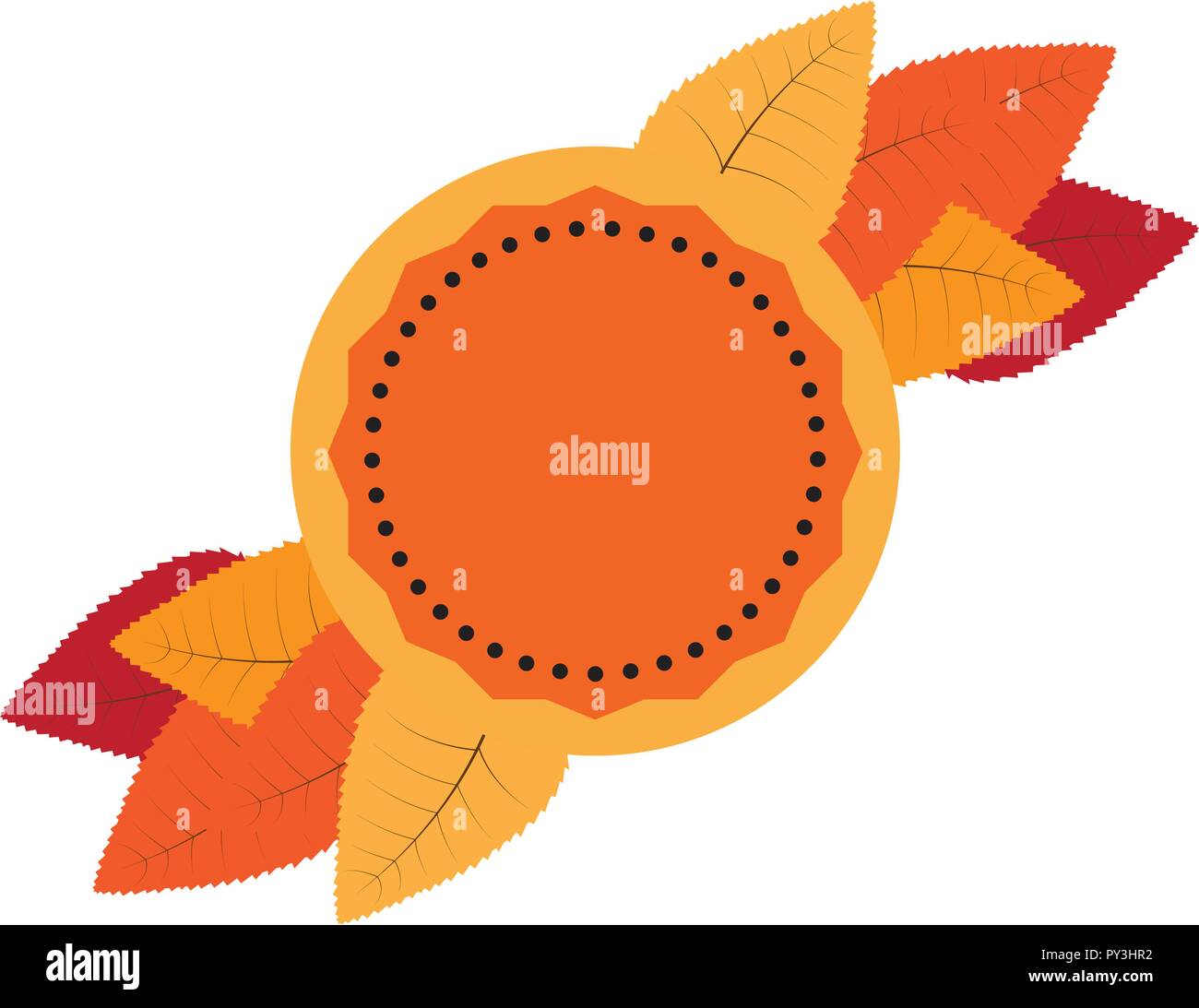 Empty thanksgiving day label with leaves Stock Vector Image & Art - Alamy