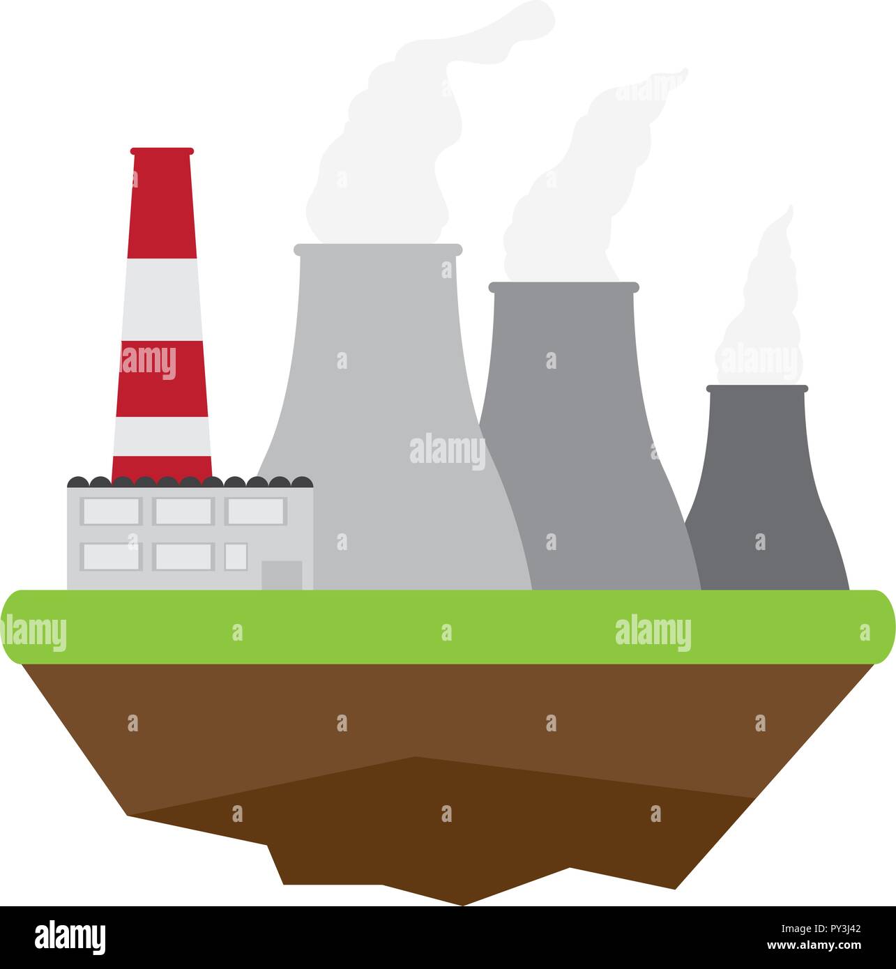 Nuclear power plant. Energy conceptual image Stock Vector