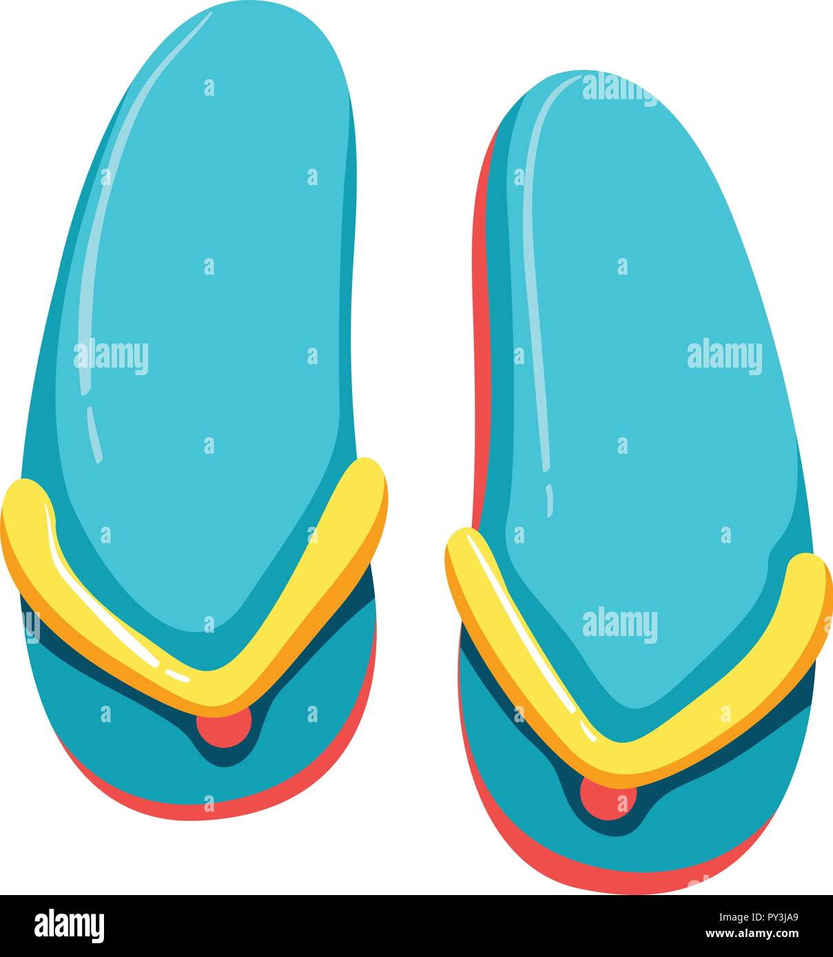 Colourful Sandal on White Background illustration Stock Vector Image ...