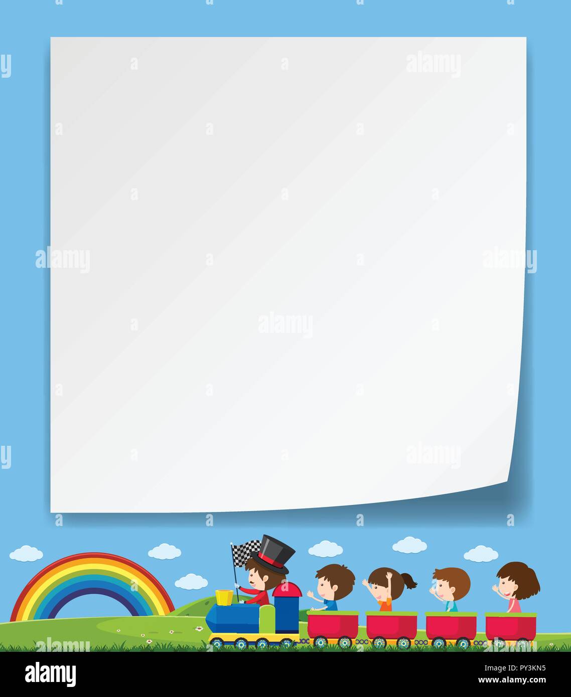 A blank note with children illustration Stock Vector Image &amp; Art - Alamy