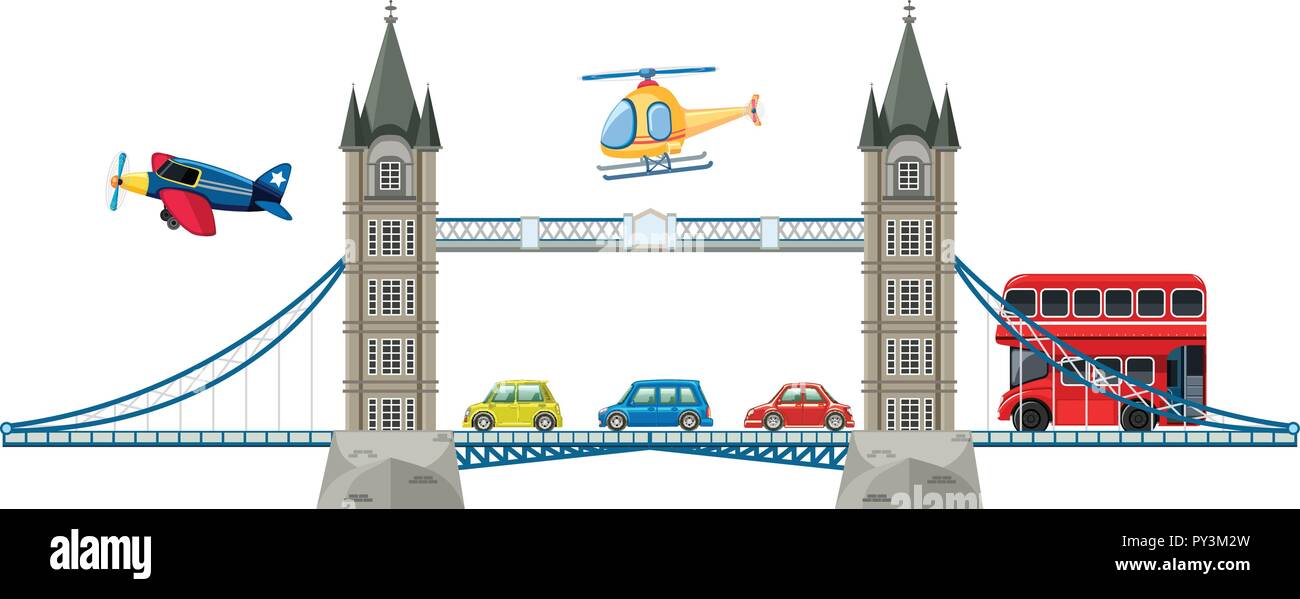 A London Bridge on White Background illustration Stock Vector Image ...