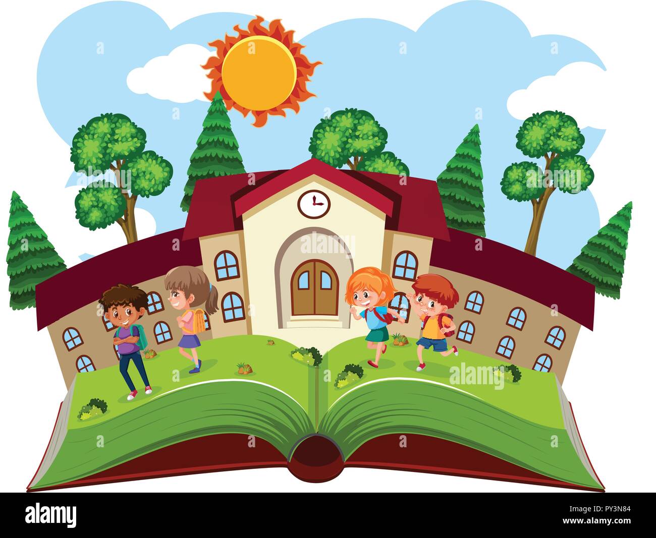 A book school template illustration Stock Vector Image & Art - Alamy