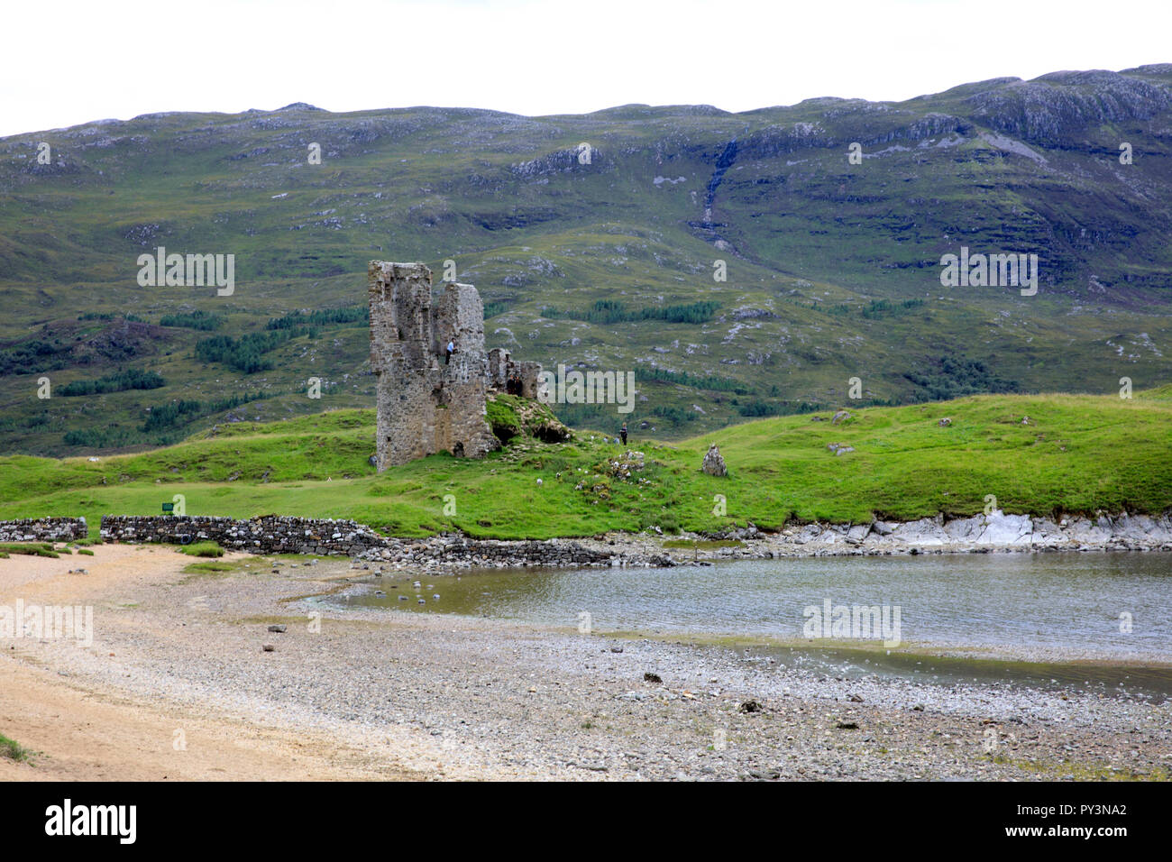 Ardvreck Castle,  Loch Assynt, Scotland, Highlands, United Kingdom Stock Photo