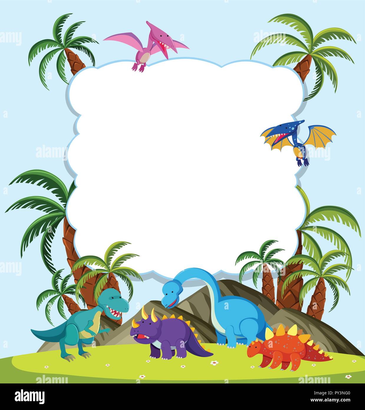 A Dinosaur frame concept illustration Stock Vector Image & Art Alamy