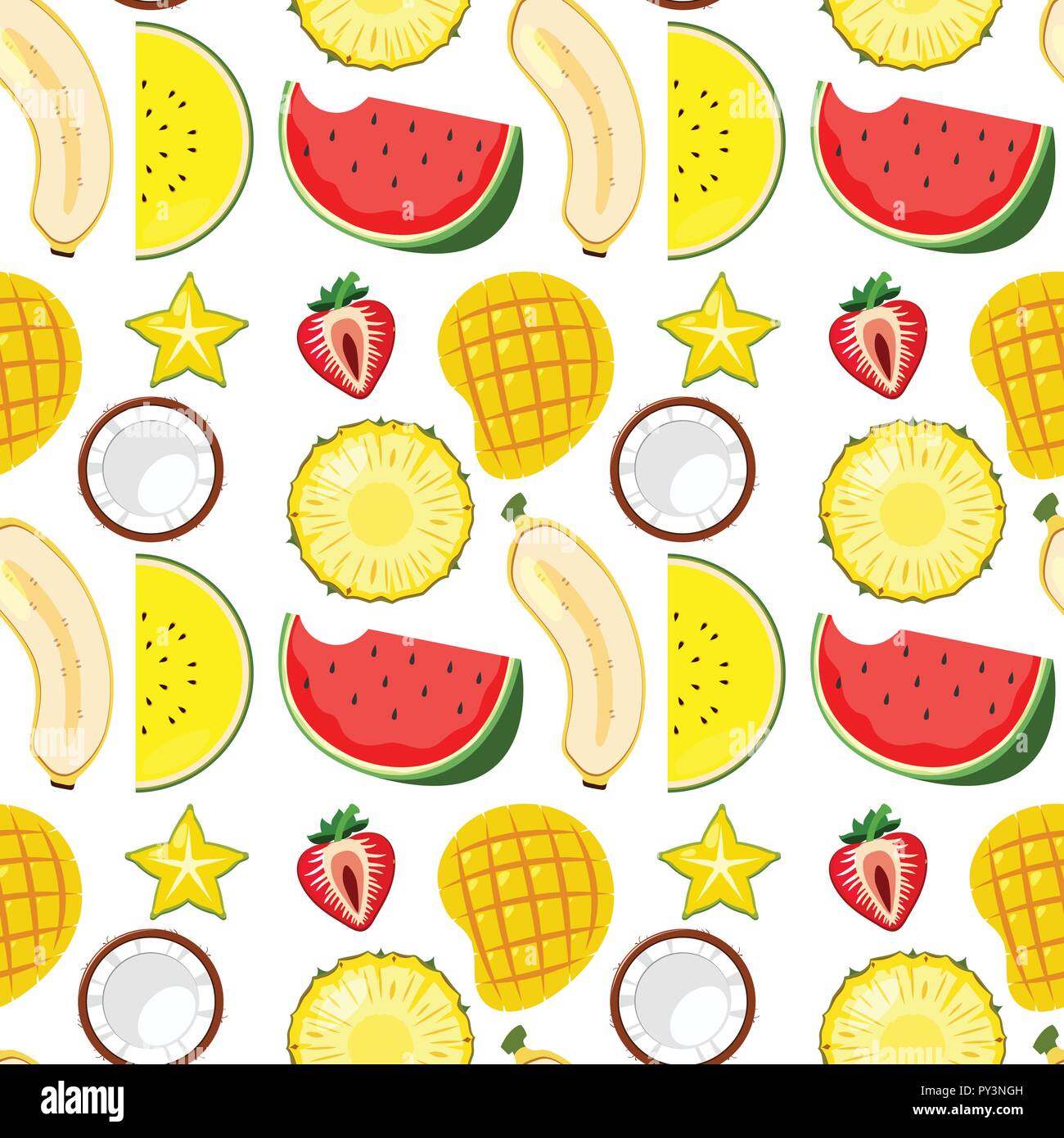 A Tropical Fruity Seamless illustration Stock Vector Image & Art - Alamy