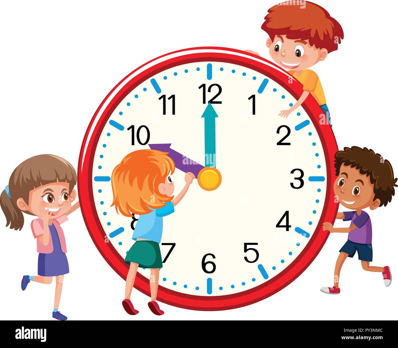 Clock Clipart High Resolution Stock Photography and Images - Alamy