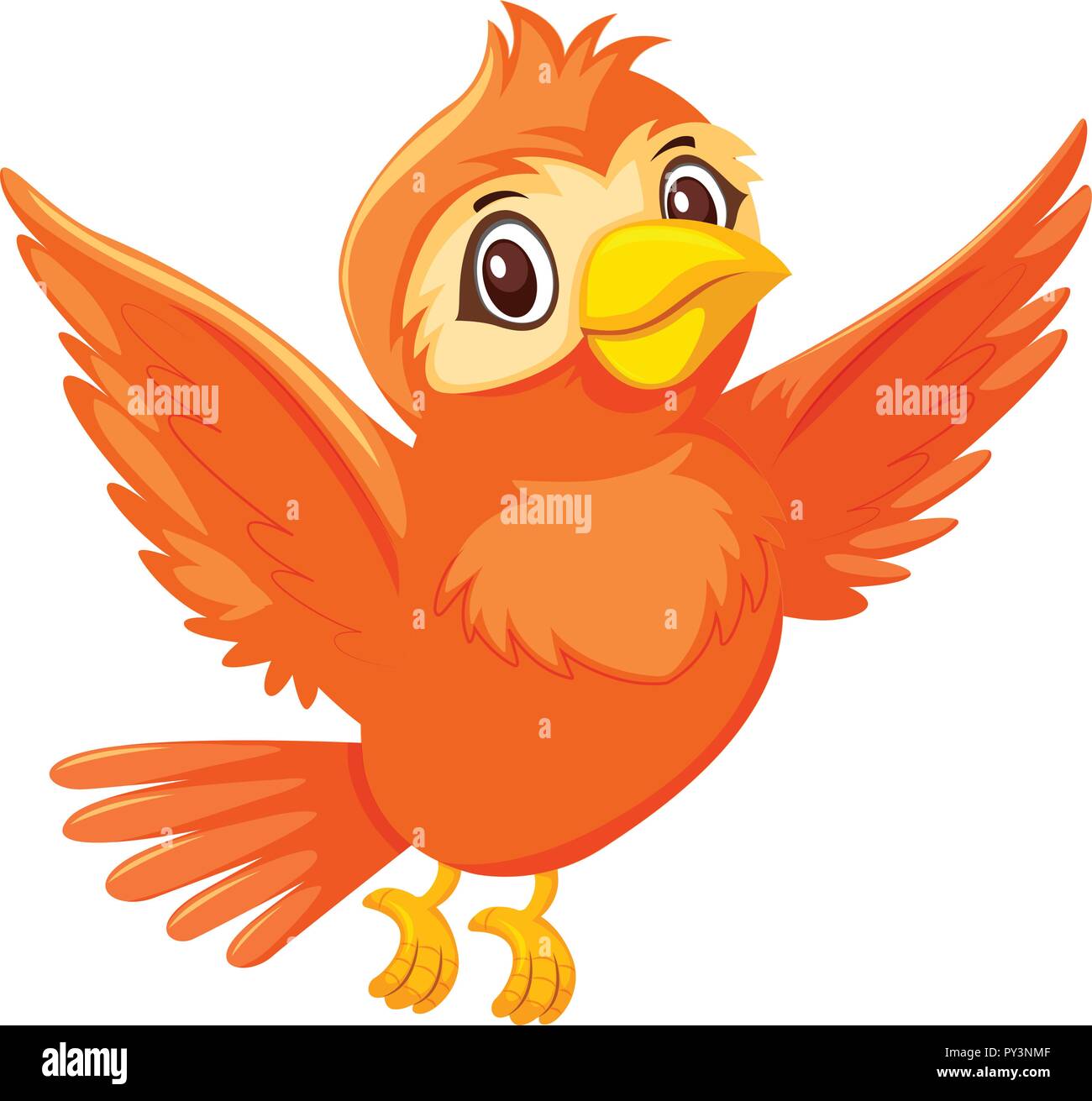A Happy Bird On White Background Illustration Stock Vector Image Art a-happy-bird-on-white-background-illustration-stock-vector-image-art