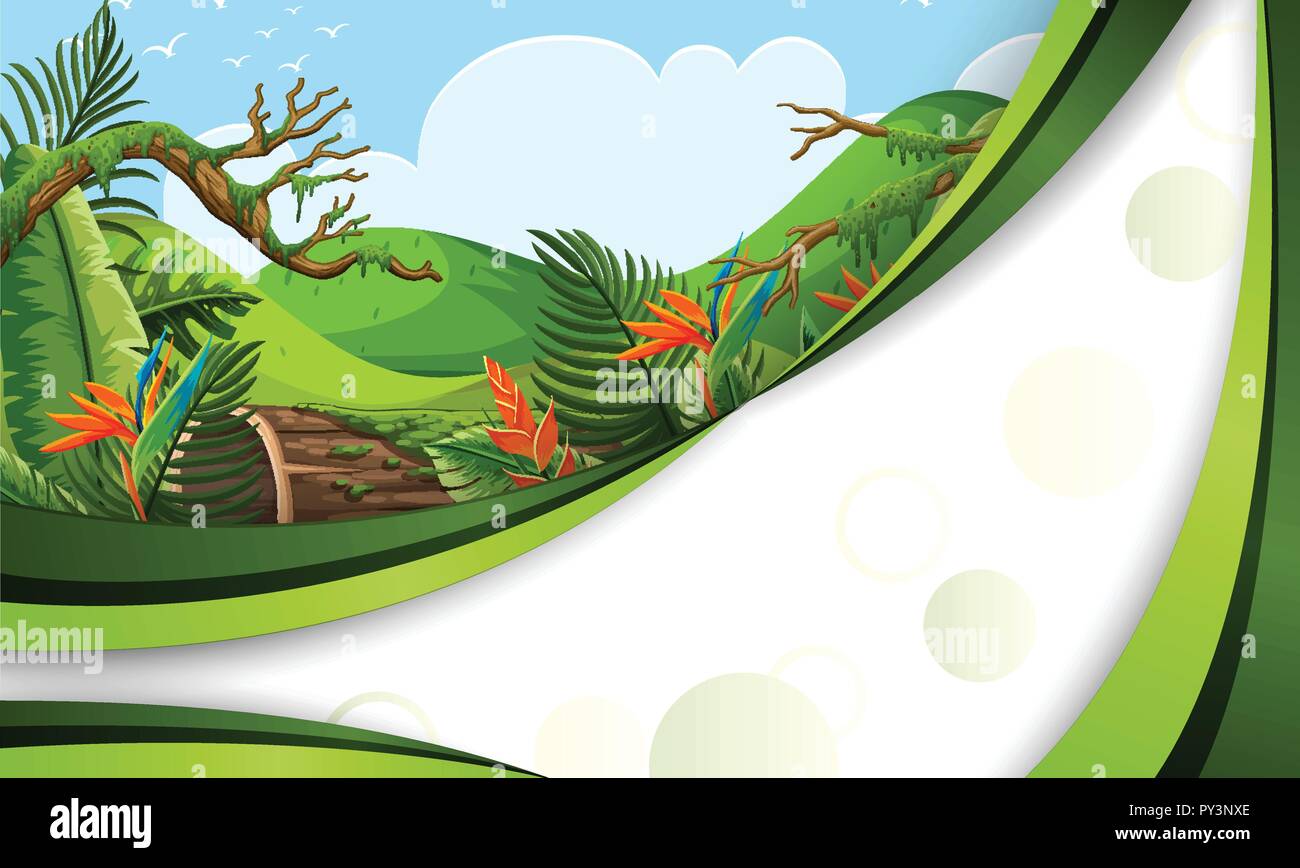 A green jungle template illustration Stock Vector Image & Art Alamy