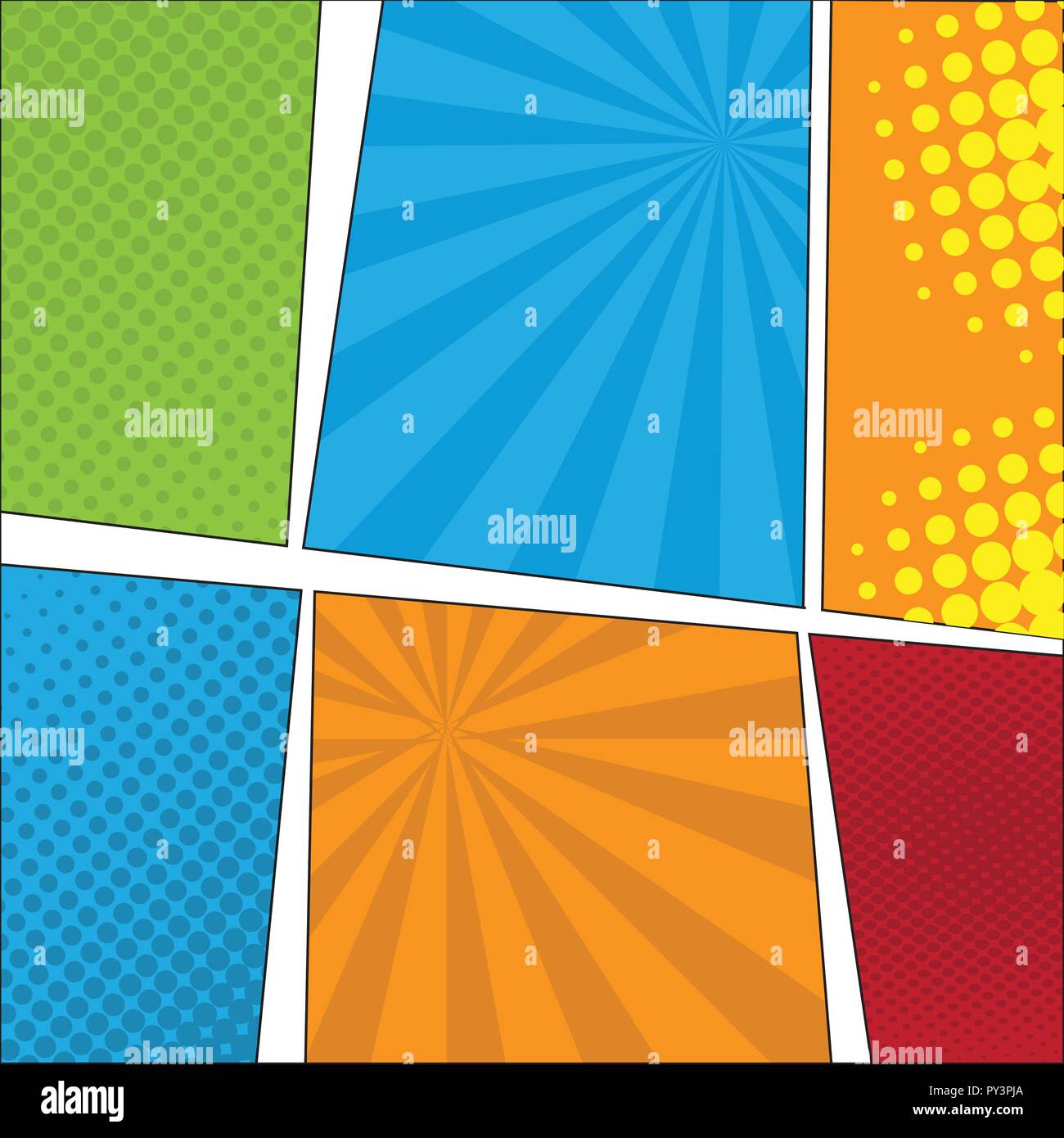 Comic page design Stock Vector Images Alamy