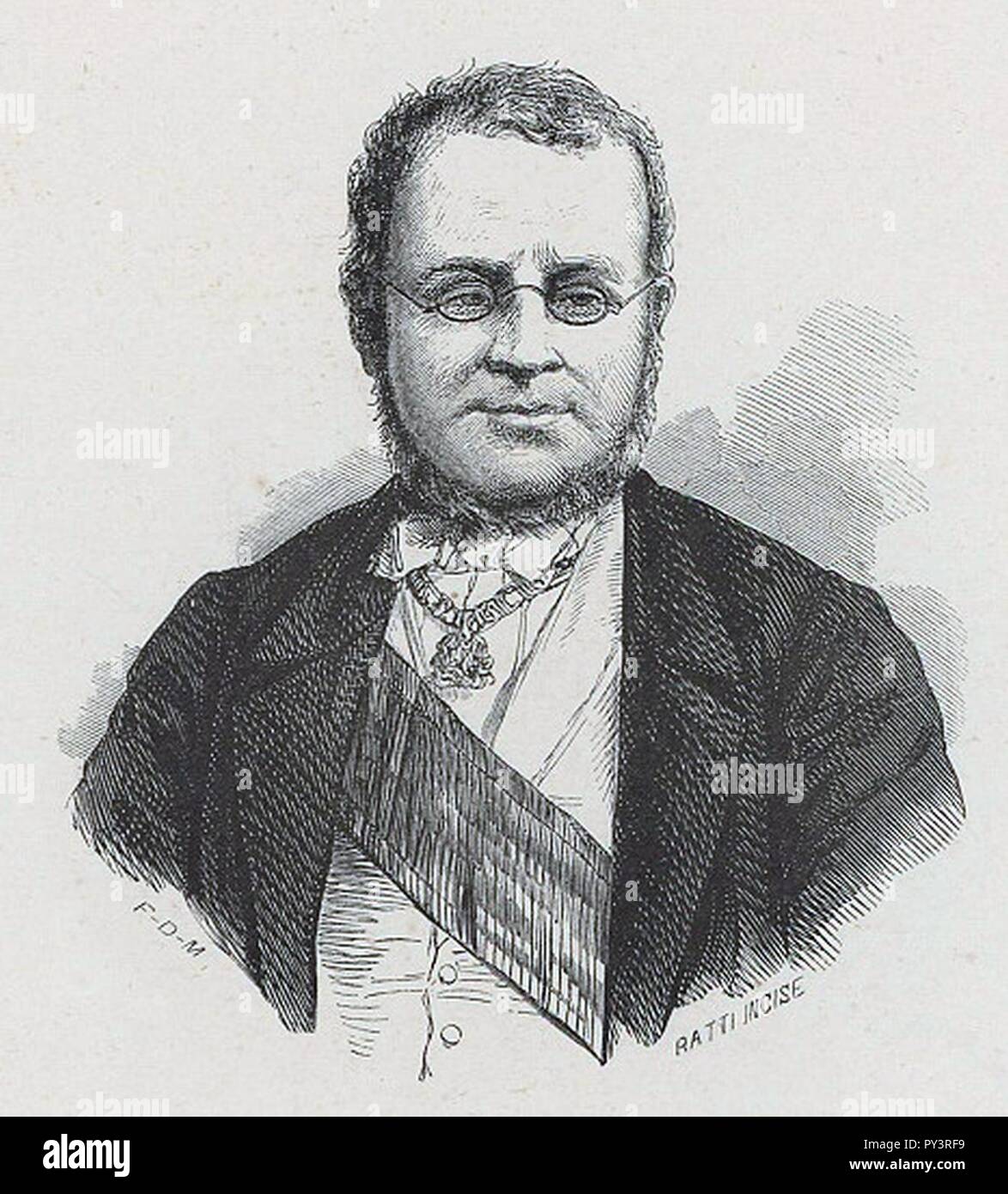 Camillo Benso di Cavour Stock Photo