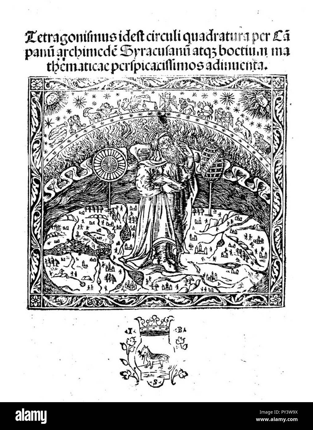 Campano - Tetragonismus idest circuli quadratura, 1503 - 106319. Stock Photo