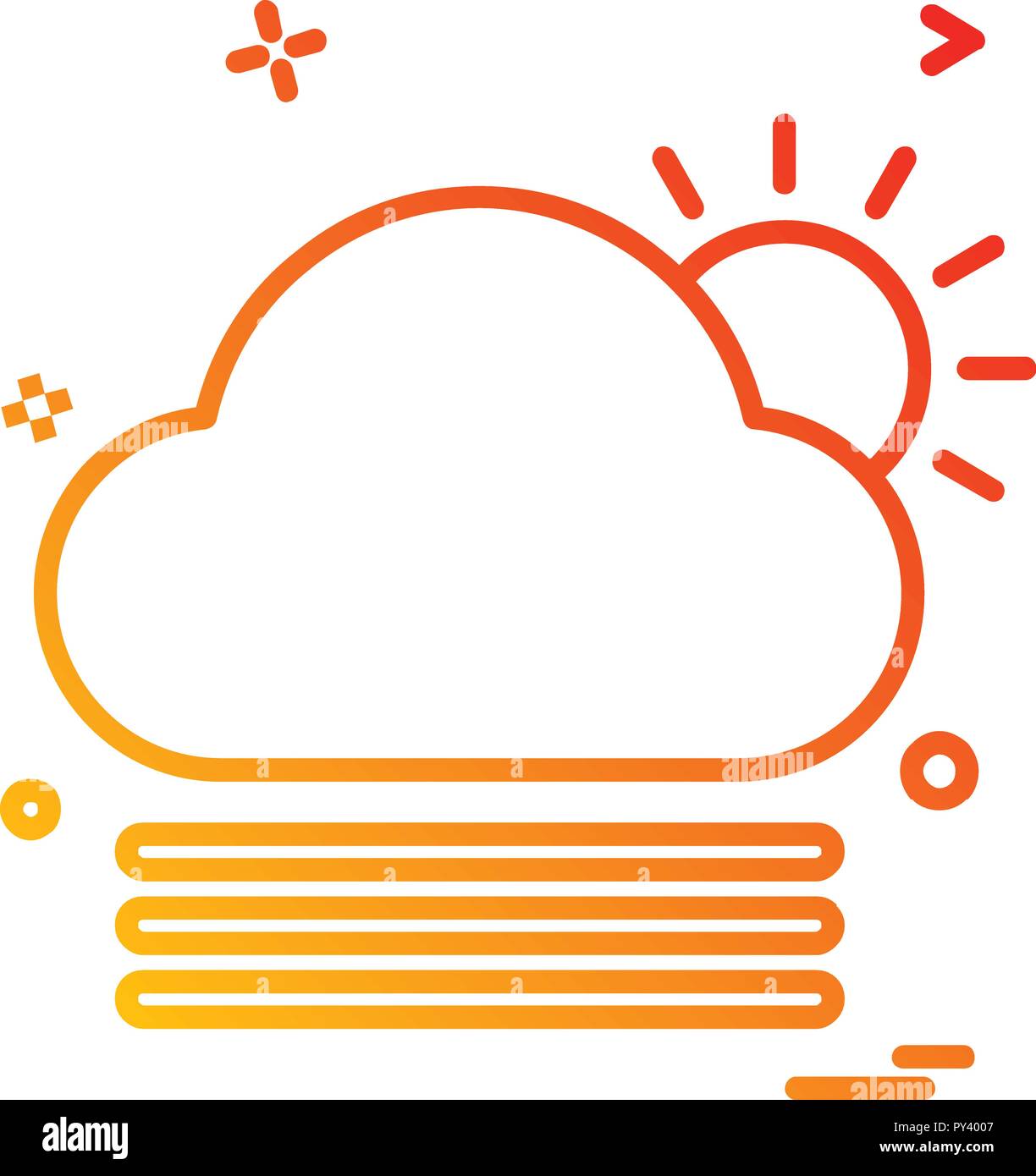 Cloudy weather icon design vector Stock Vector Image & Art - Alamy