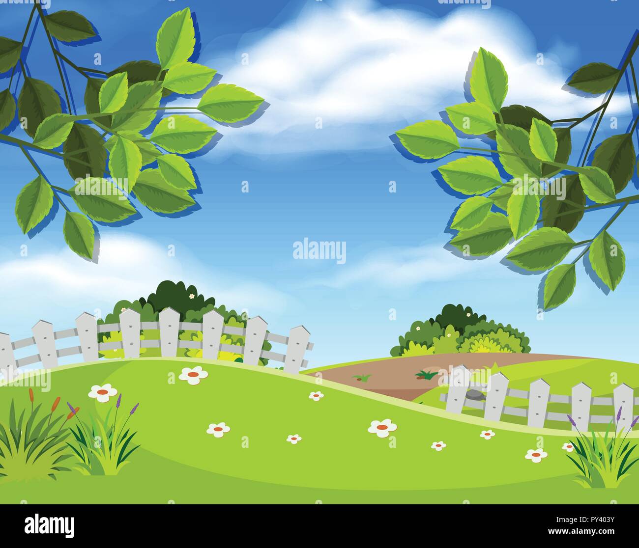 A outdoor park scene illustration Stock Vector Image & Art - Alamy