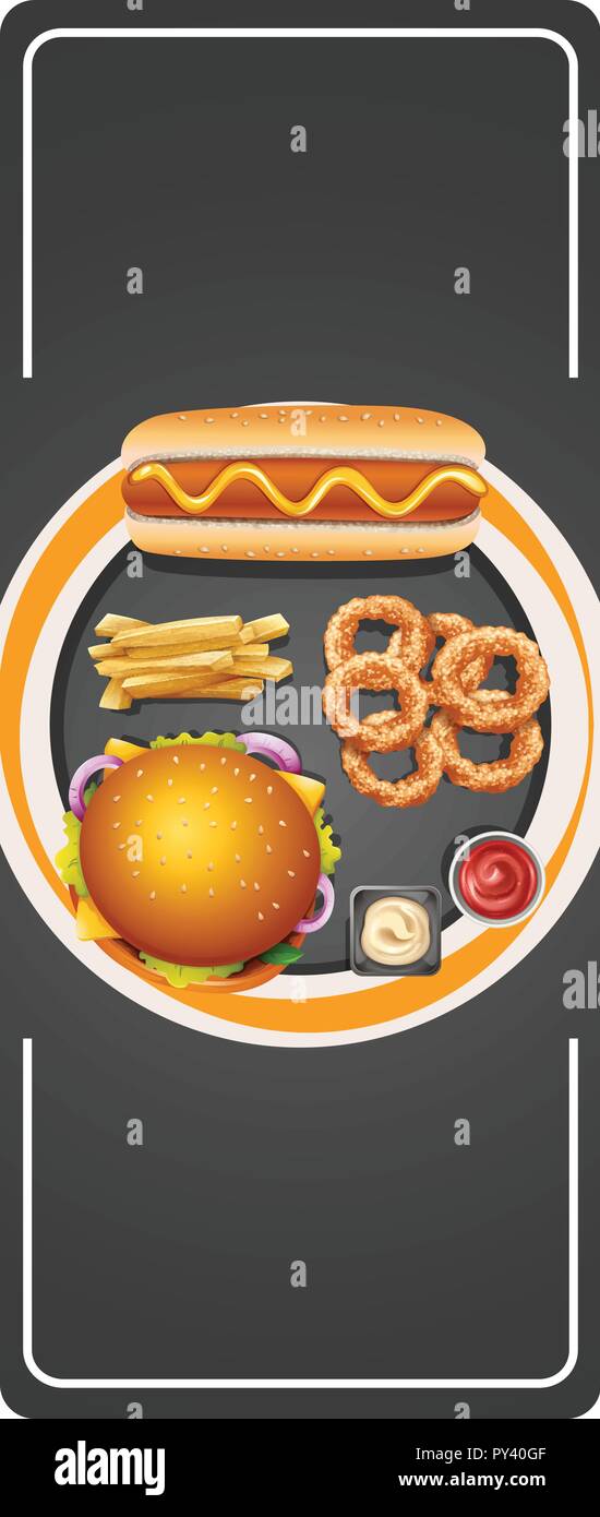 A Set of American Fast Food illustration Stock Vector Image & Art - Alamy