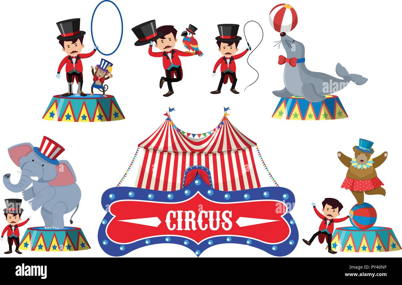 A Set of Circus Element illustration Stock Vector Image & Art - Alamy