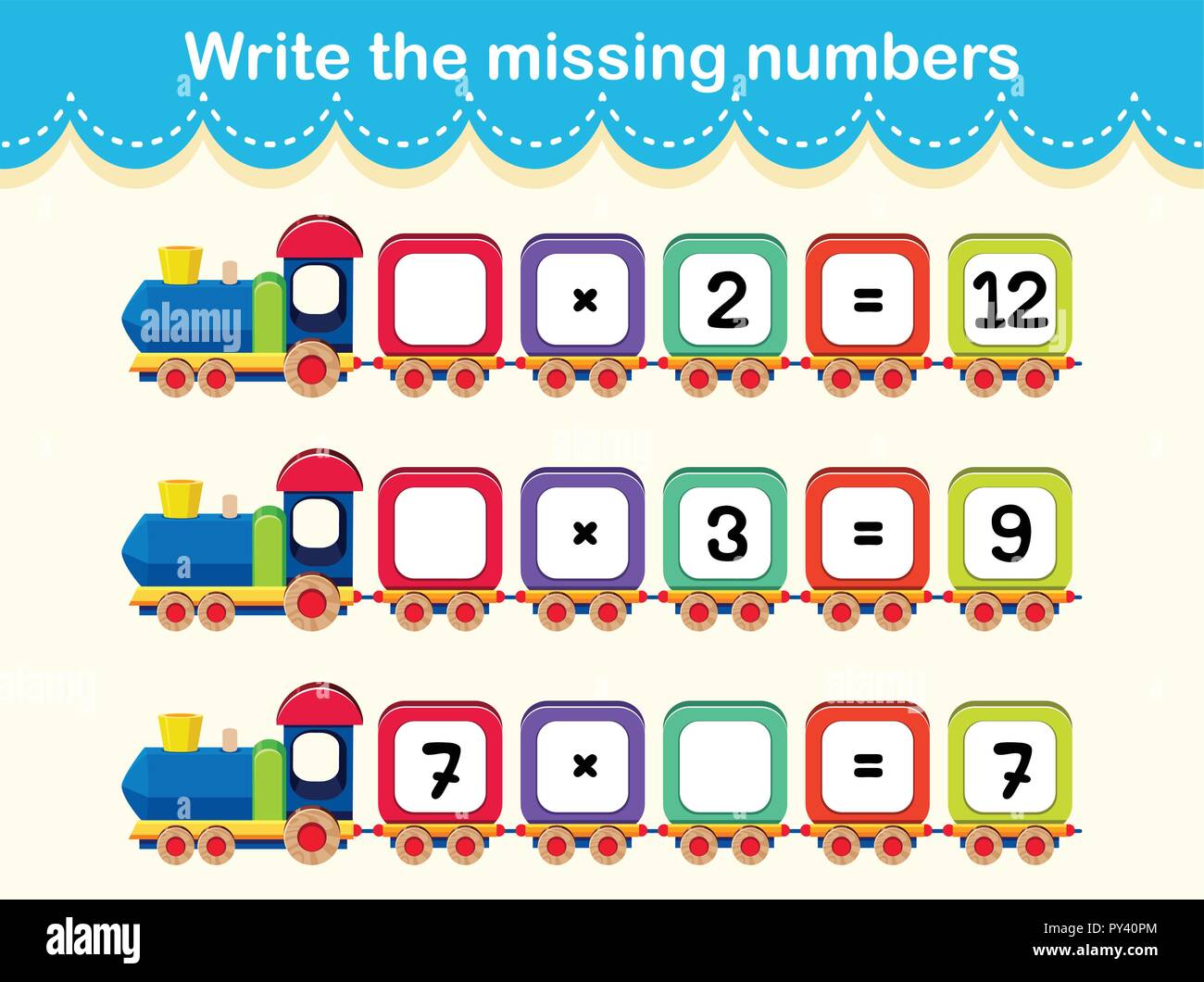 A math number worksheet illustration Stock Vector Image Art Alamy A math number worksheet illustration Stock Vector Image Art Alamy