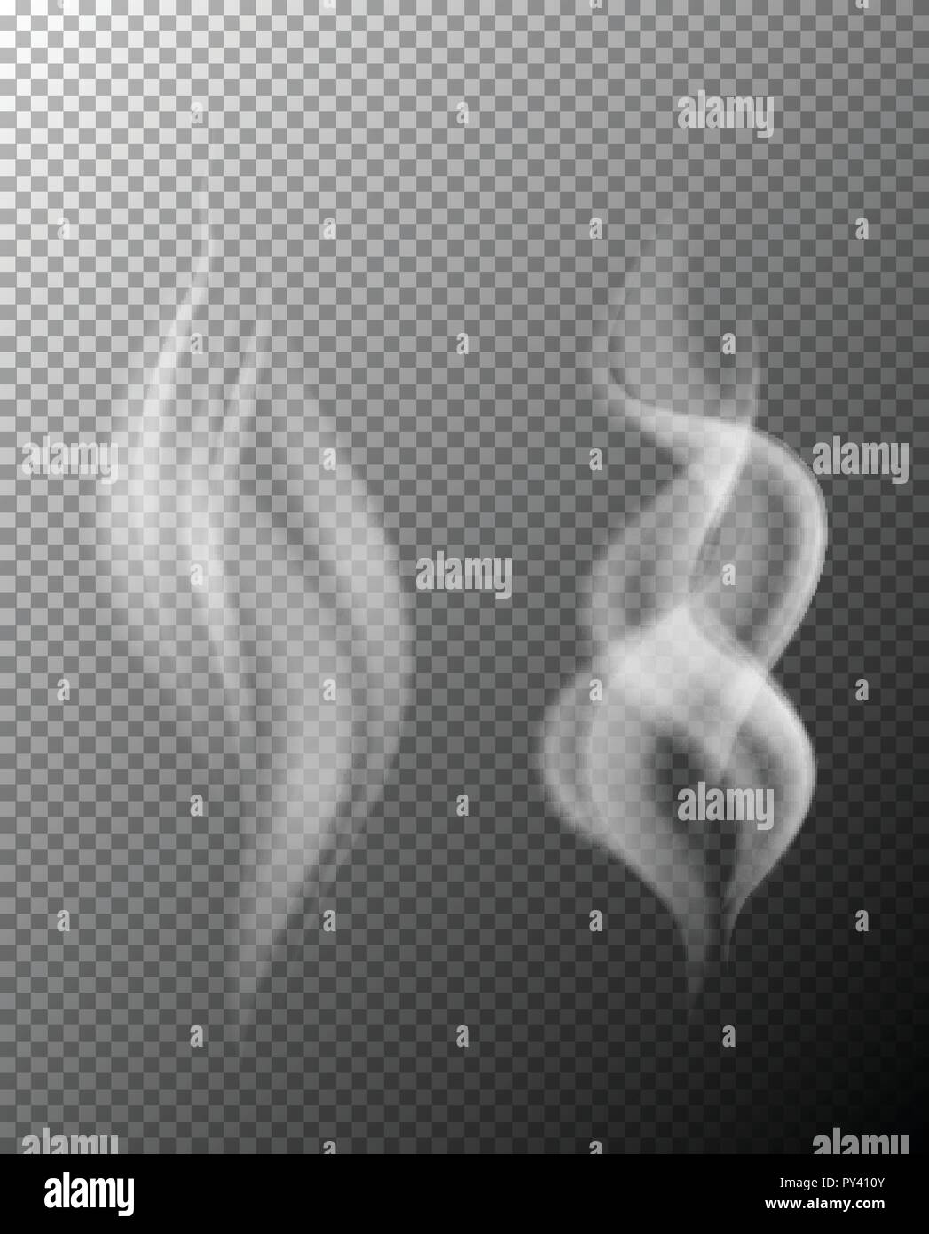 A set of smoke on transparent background illustration Stock Vector ...