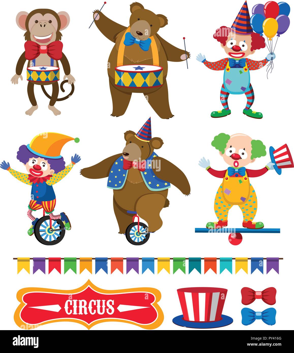 A Set of Circus Element illustration Stock Vector Image & Art - Alamy