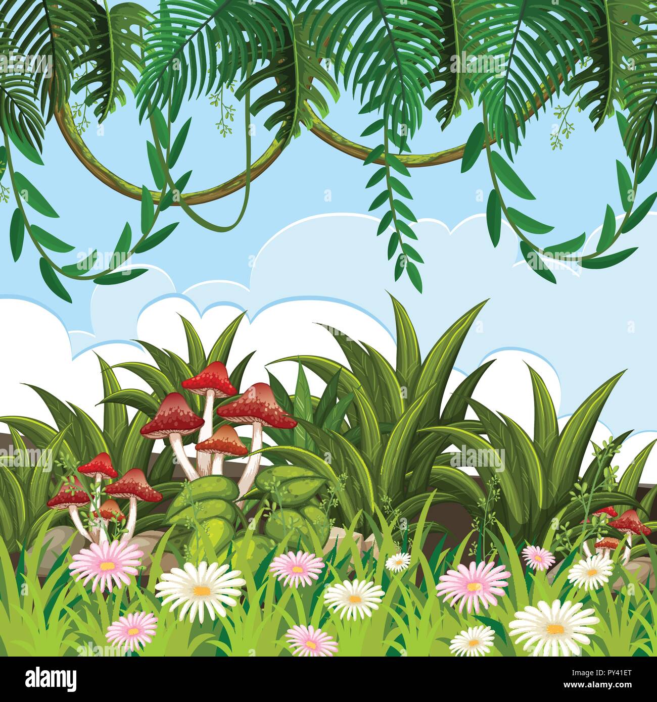 A beautiful nature landscape illustration Stock Vector Image & Art - Alamy