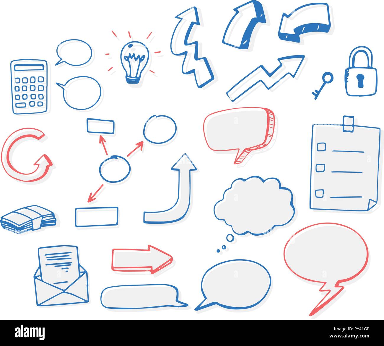 A Set of Doodle Icon illustration Stock Vector Image & Art - Alamy