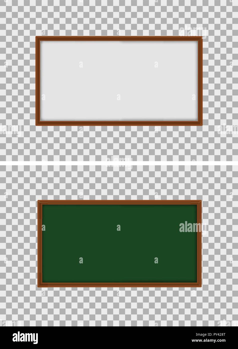 A Set of Blackboard and Whiteboard illustration Stock Vector Image