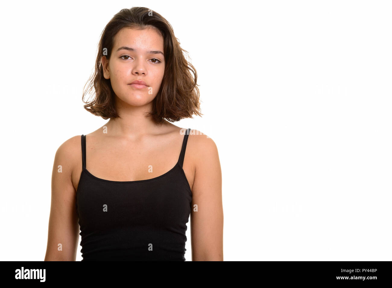 Portrait of young beautiful Caucasian teenage girl Stock Photo