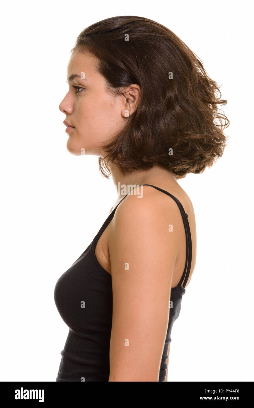 Profile View Of Young Beautiful Caucasian Teenage Girl Stock Photo Alamy Profile View Of Young Beautiful Caucasian Teenage Girl Stock Photo Alamy
