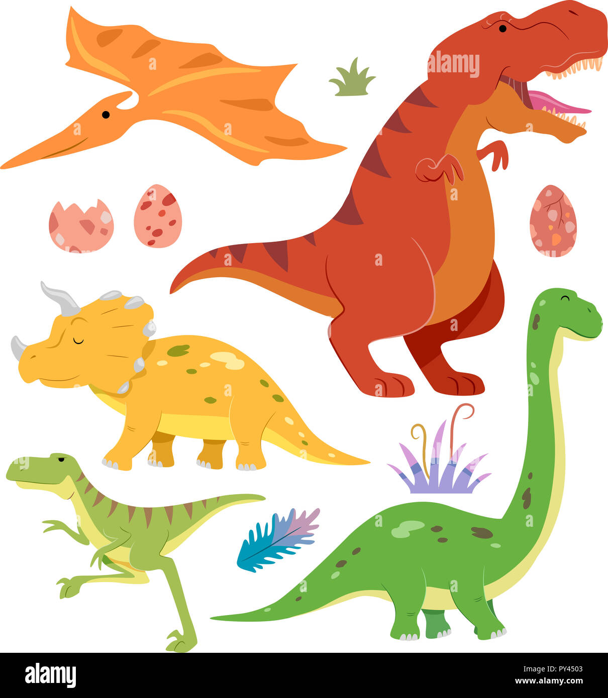 Illustration of Different Dinosaurs from Tyrannosaurus Rex ...
